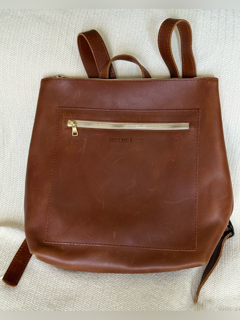 PORTLAND LEATHER GOODS Brown Leather Backpack